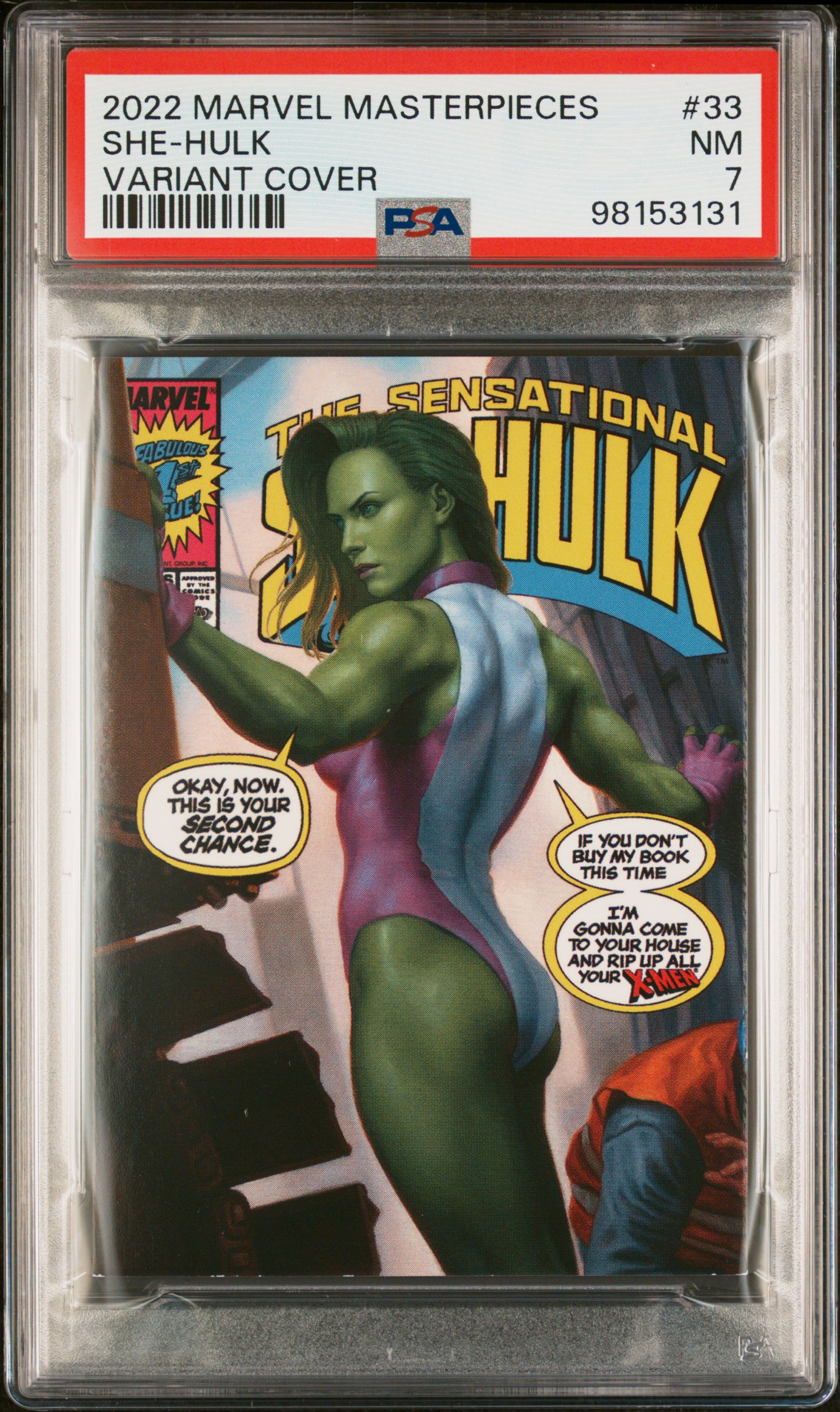 2022 Marvel Masterpieces Variant Cover She-Hulk #33 /1499
