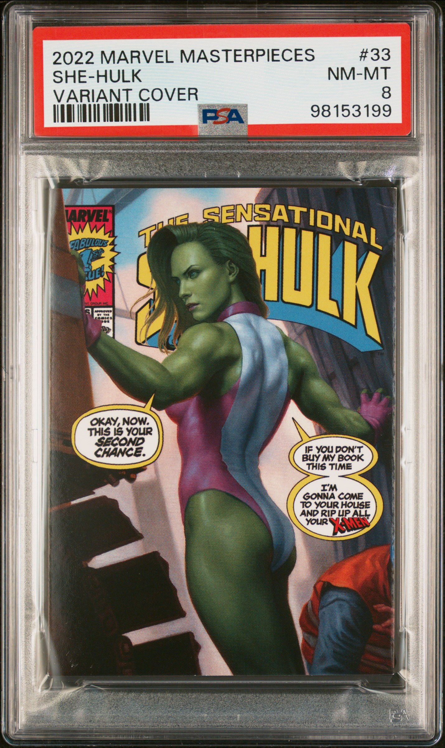2022 Marvel Masterpieces Variant Cover She-Hulk #33 /1499