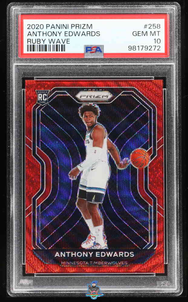 2020 Panini Prizm Ruby Wave Prizm Anthony Edwards #258