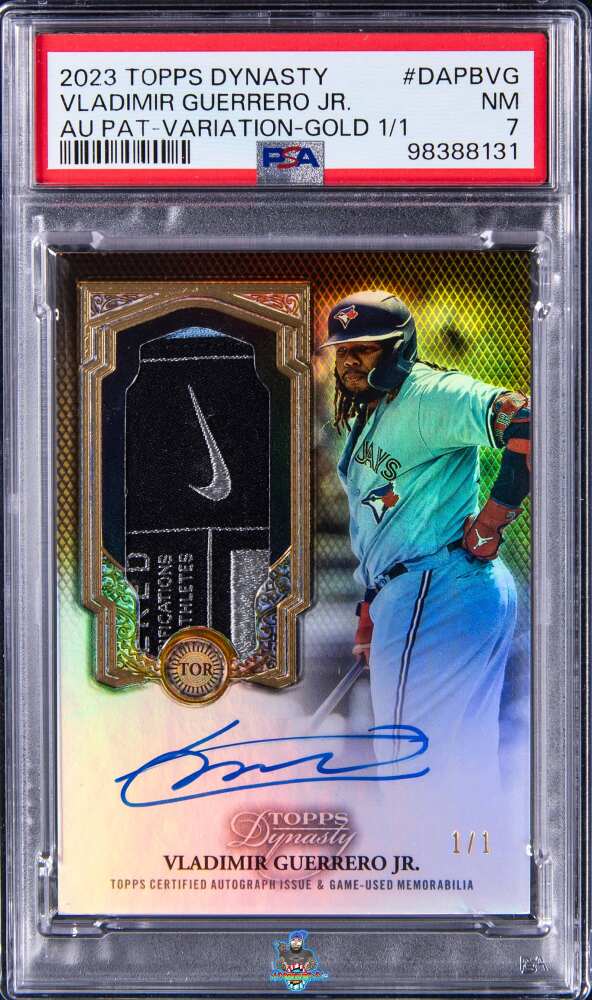 2023 Topps Dynasty Variation Autograph Patch Gold Vladimir Guerrero Jr. #DAPBVG /1