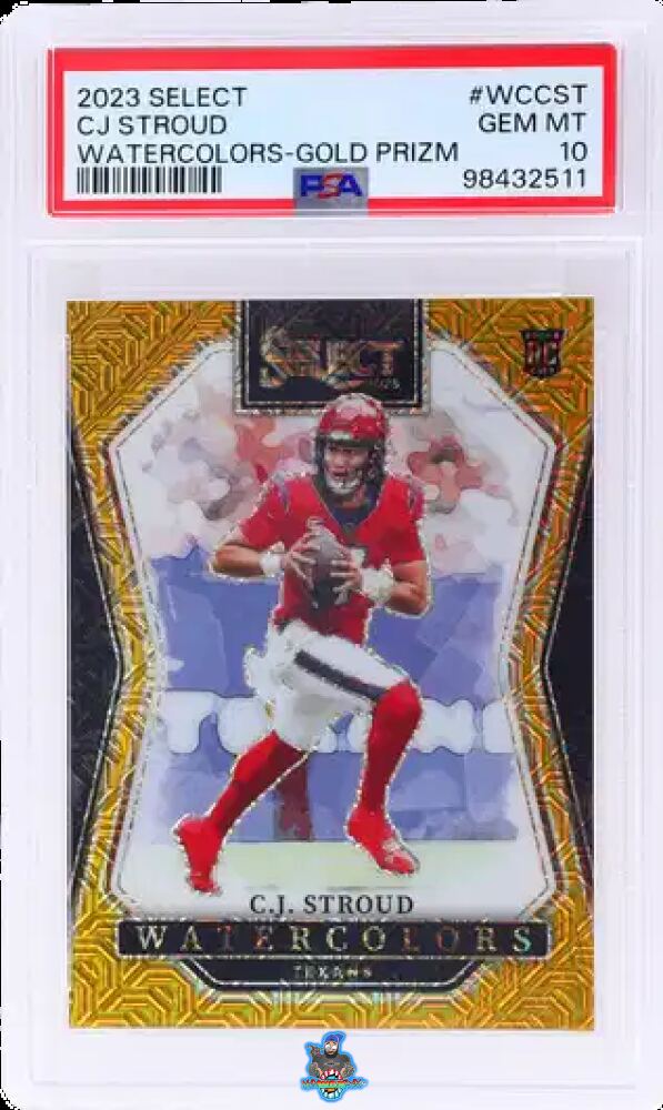 2023 Select Watercolors Gold Prizm CJ Stroud #9 /10