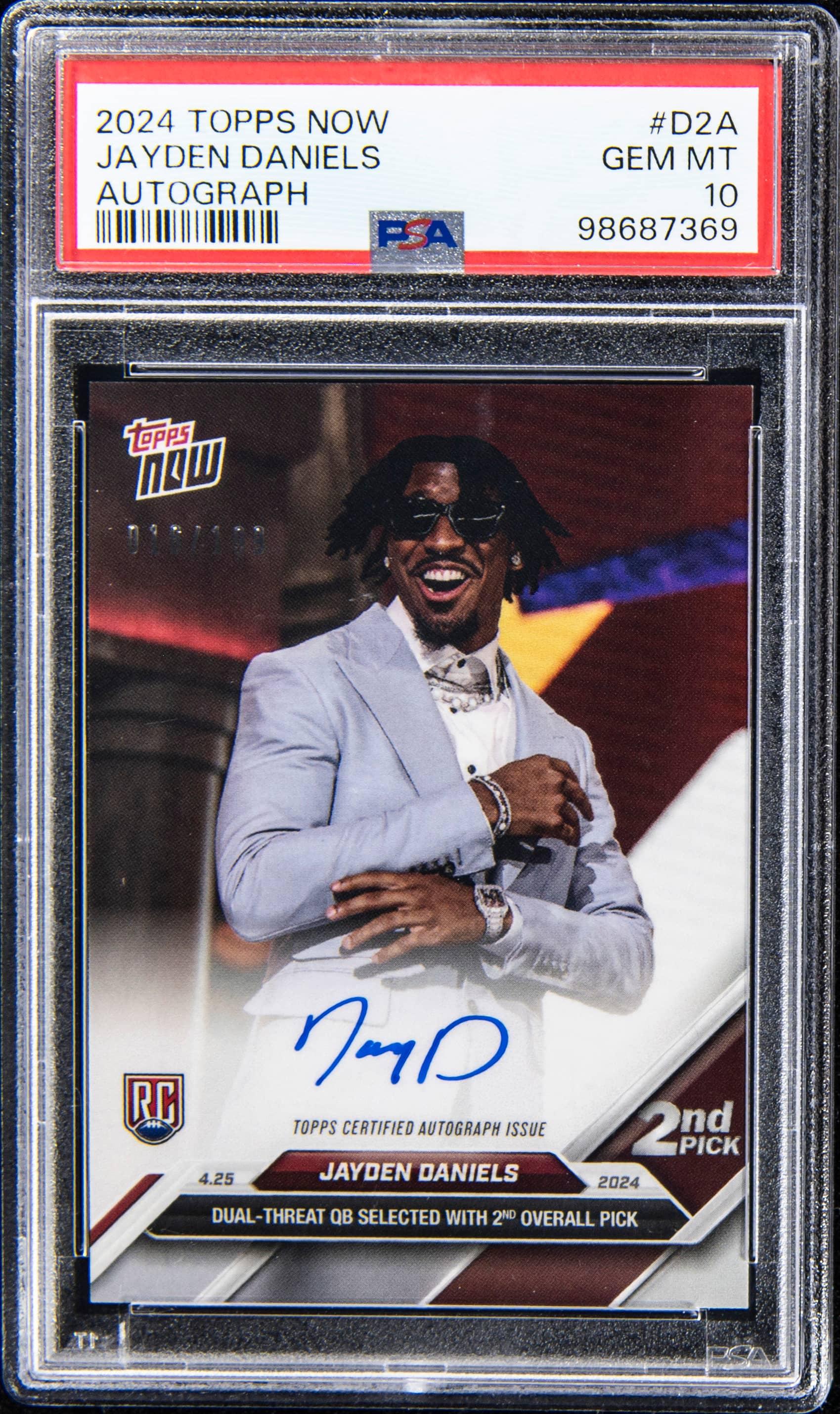 2024 Topps Now Draft Autograph Jayden Daniels #D-2A