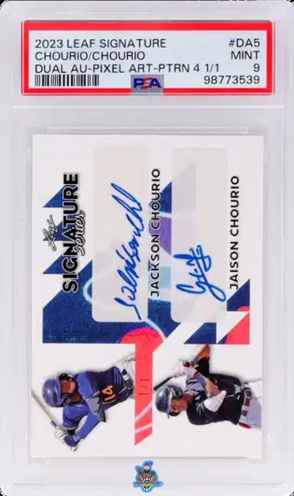 2023 Leaf Signature Series Dual Autographs Pixel Art Pattern 4 Jackson Chourio/Jaison Chourio #DA5 /1
