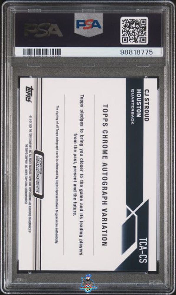 Back of 2023 Topps Composite Chrome Autograph Geometric CJ Stroud #TCACS