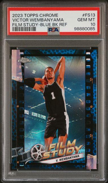 2023 Topps Chrome Film Study Blue Basketball Refractor Victor Wembanyama #FS13