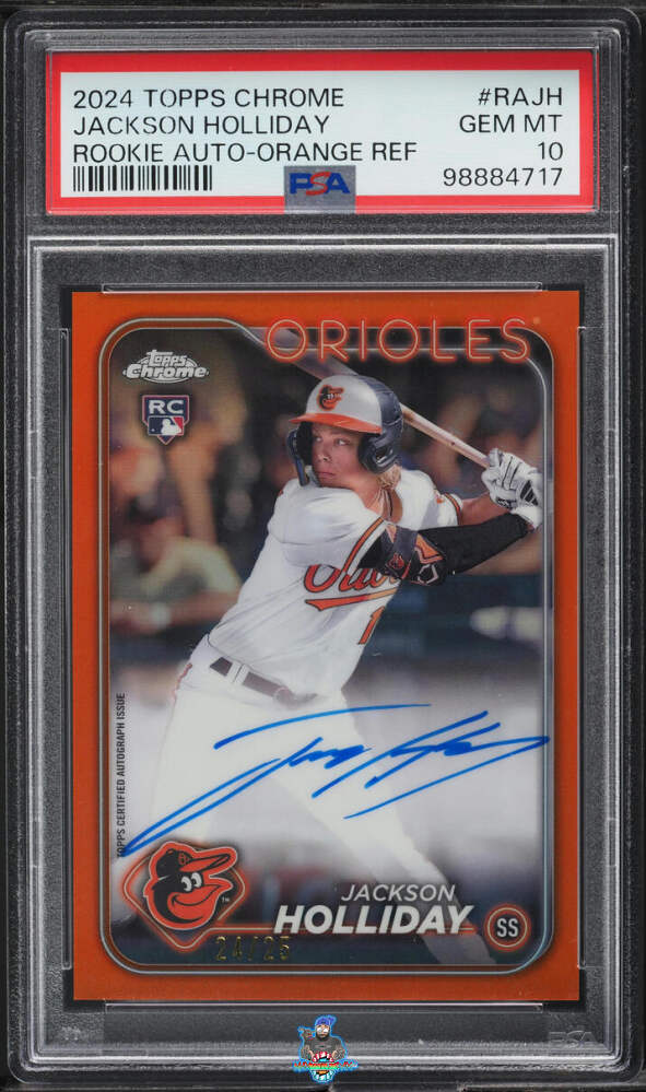 2024 Topps Chrome Rookie Autograph Orange Refractor Jackson Holliday #RAJH /25