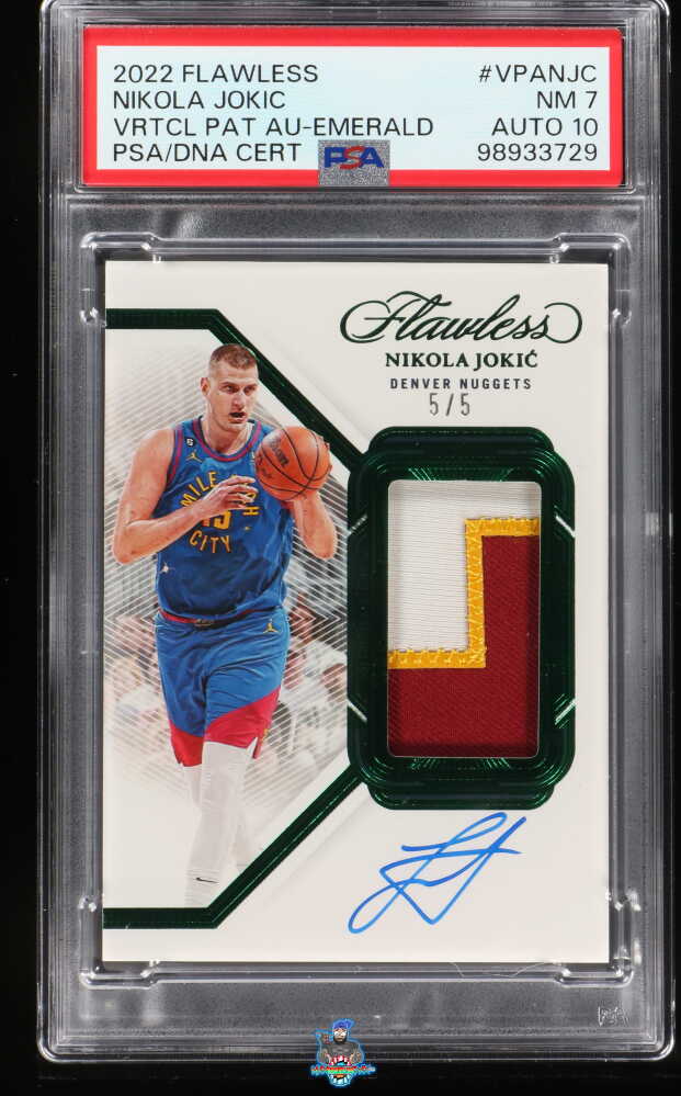 2022 Panini Flawless Vertical Patch Auto Emerald Nikola Jokic #42 /5