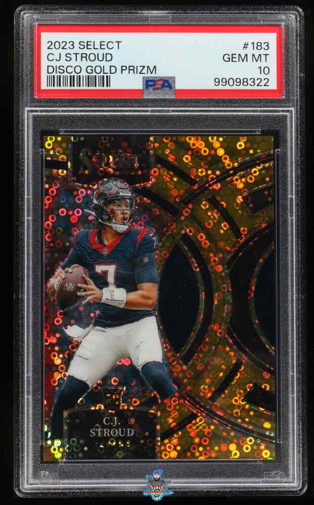 2023 Panini Select Premier Level Gold Disco Prizm CJ Stroud #183 /10