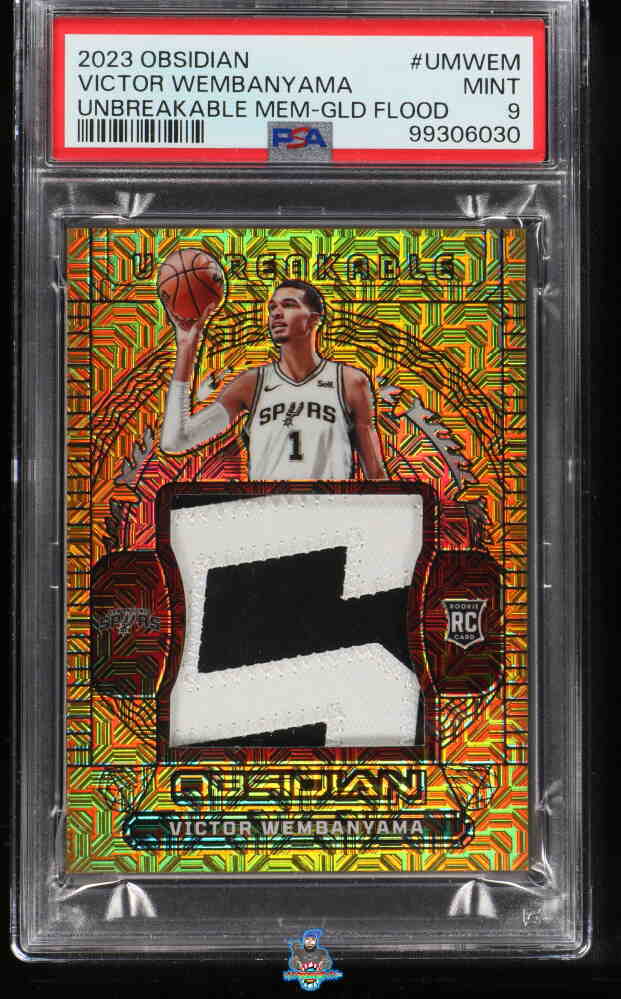2023 Panini Obsidian Unbreakable Memorabilia Gold Flood Victor Wembanyama #8 /10