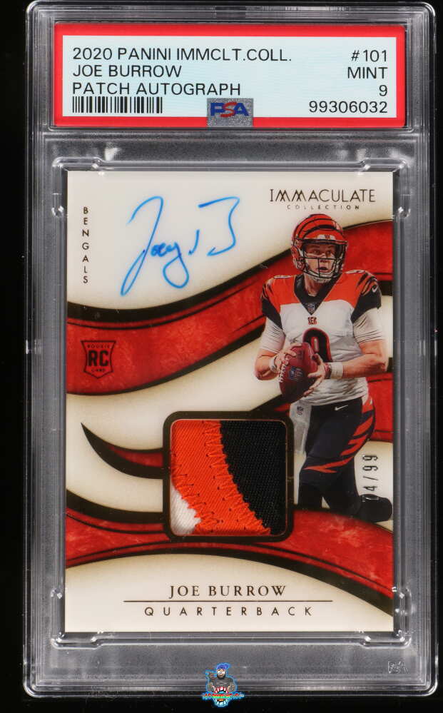 2020 Panini Immaculate Collection Patch Autograph Joe Burrow #101 /99