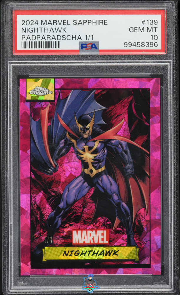 2024 Topps Chrome Marvel Sapphire Padparadscha Nighthawk #139 /1