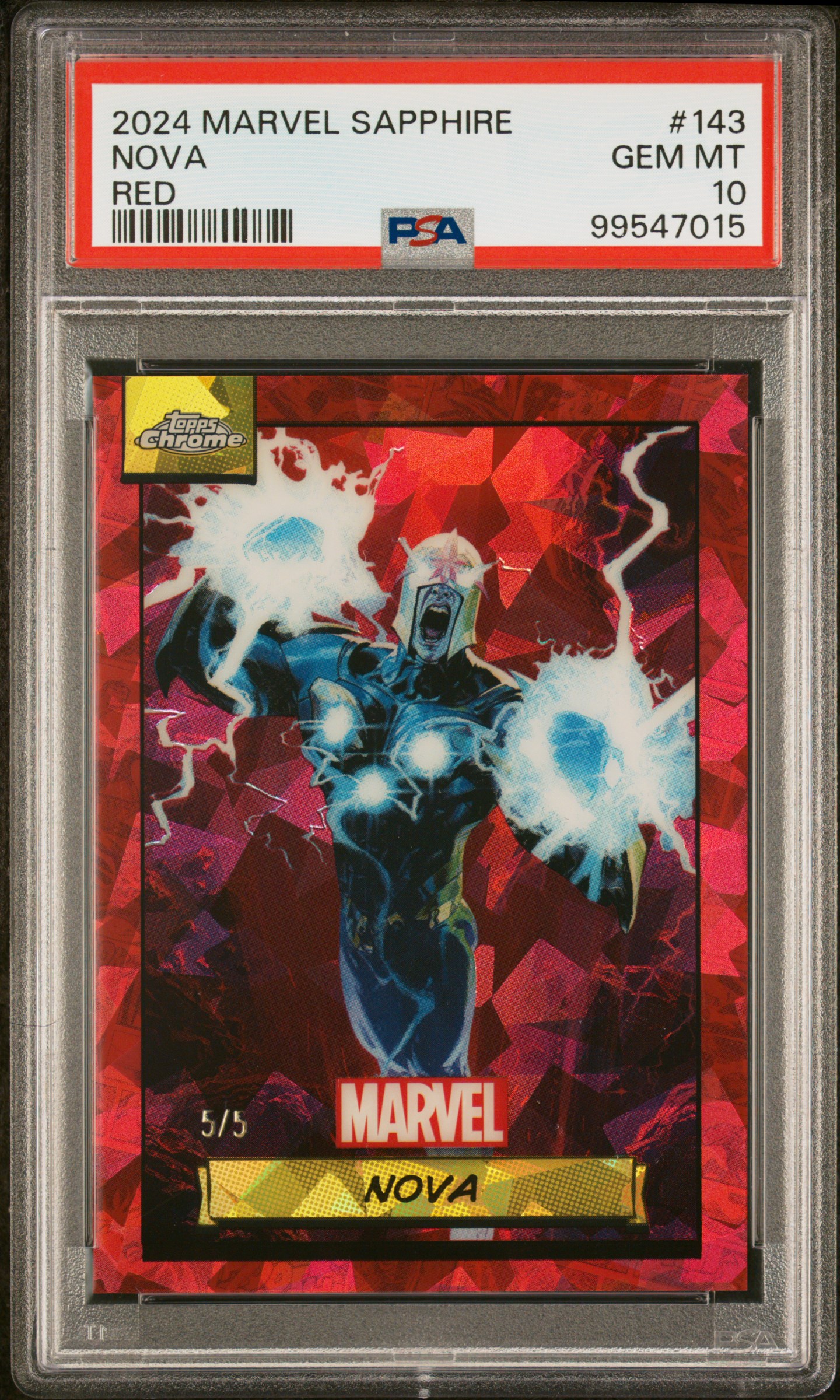 2024 Topps Chrome Marvel Sapphire Edition Red Nova #143