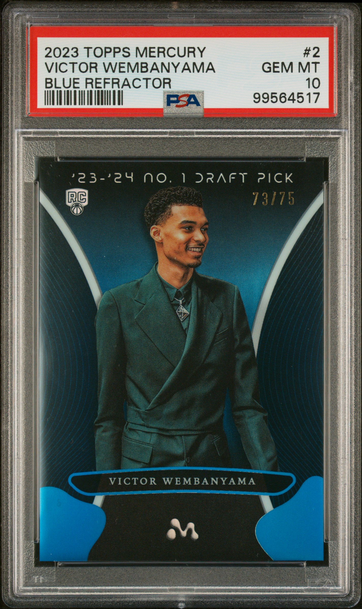 2023 Topps Mercury: Victor Wembanyama Blue Refractor Victor Wembanyama #2