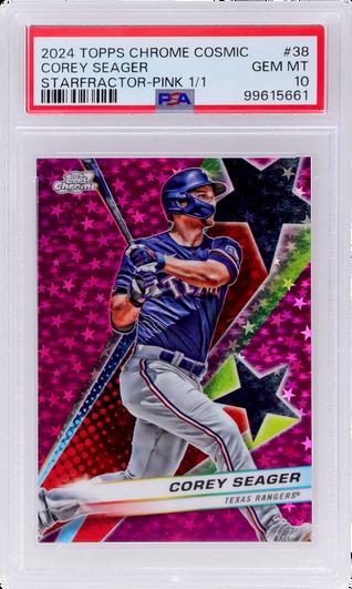 2024 Topps Chrome Cosmic Starfractor Pink Corey Seager #SF38 /1