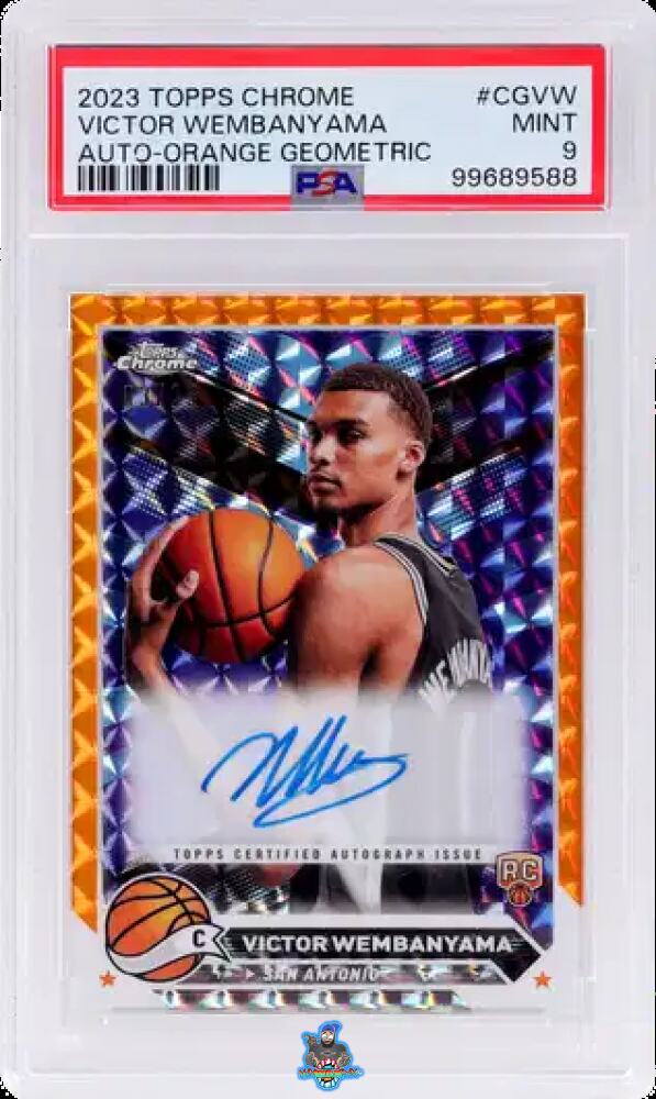 2023 Topps Chrome Autograph Orange Geometric Refractor Victor Wembanyama #CGVW /25