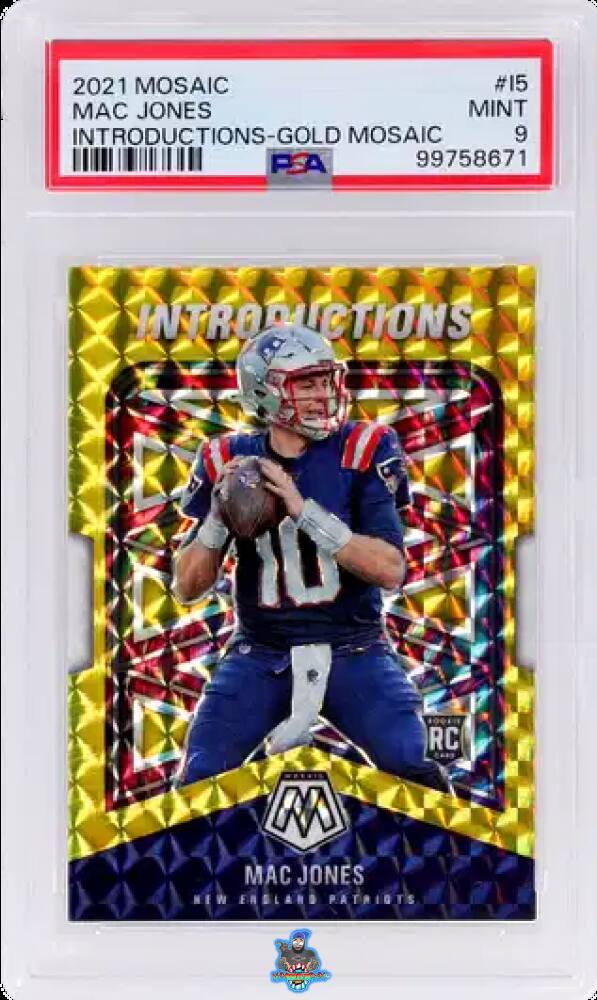 2021 Panini Mosaic Introductions Gold Mosaic Mac Jones #5 /10