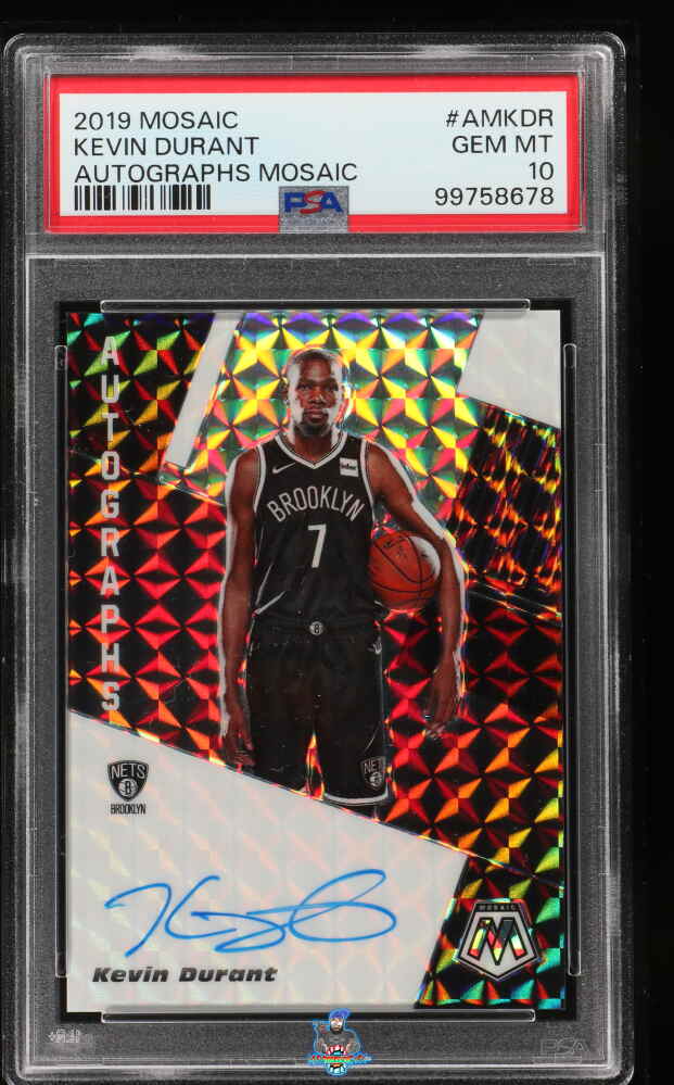 2019 Panini Mosaic Autograph Mosaic Kevin Durant #34