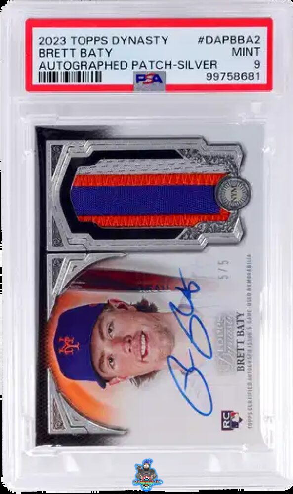 2023 Topps Dynasty Autographed Patch Silver Brett Baty #DAPBBA2
