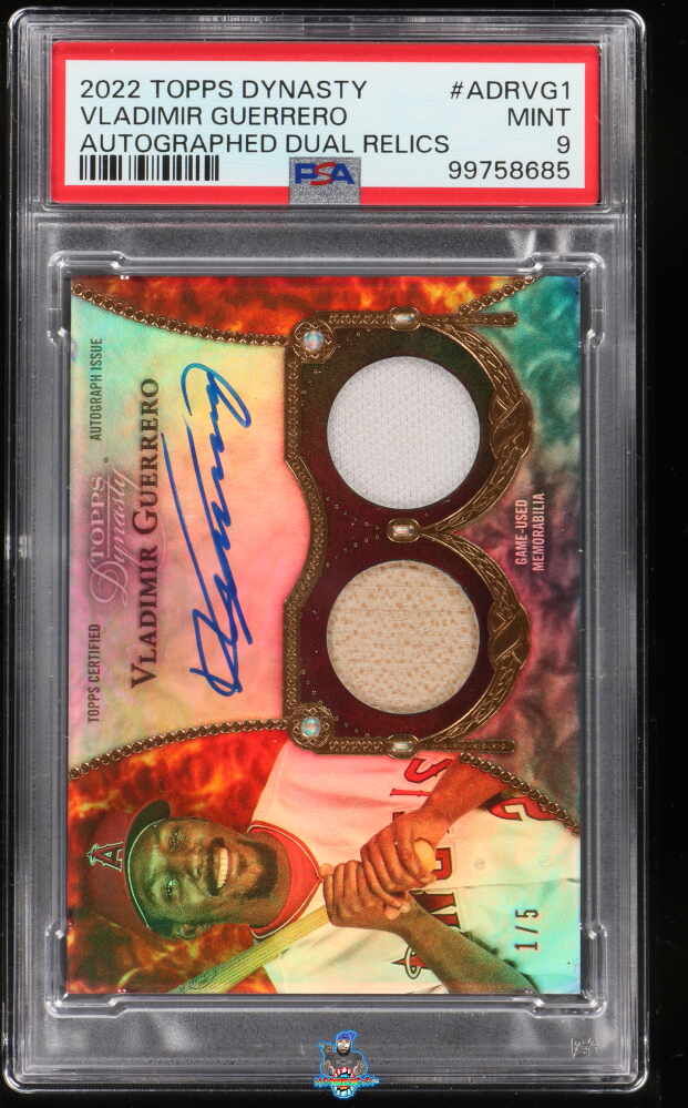 2022 Topps Dynasty Dual Relic Autograph Vladimir Guerrero #ADRVG1 /5
