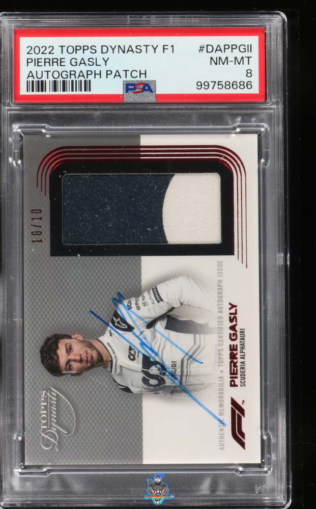 2022 Topps Dynasty Formula 1 Autograph Patch Pierre Gasly #DAPPGII /10