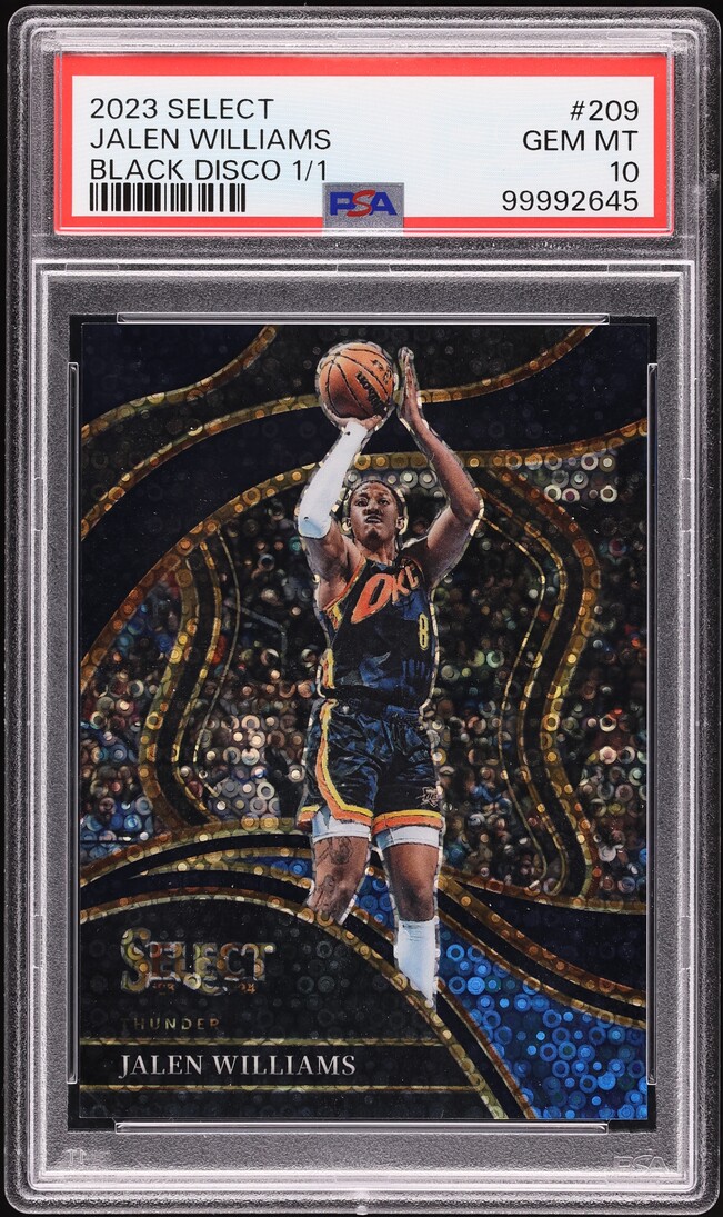 2023 Panini Select Courtside Black Disco Jalen Williams #209 /1