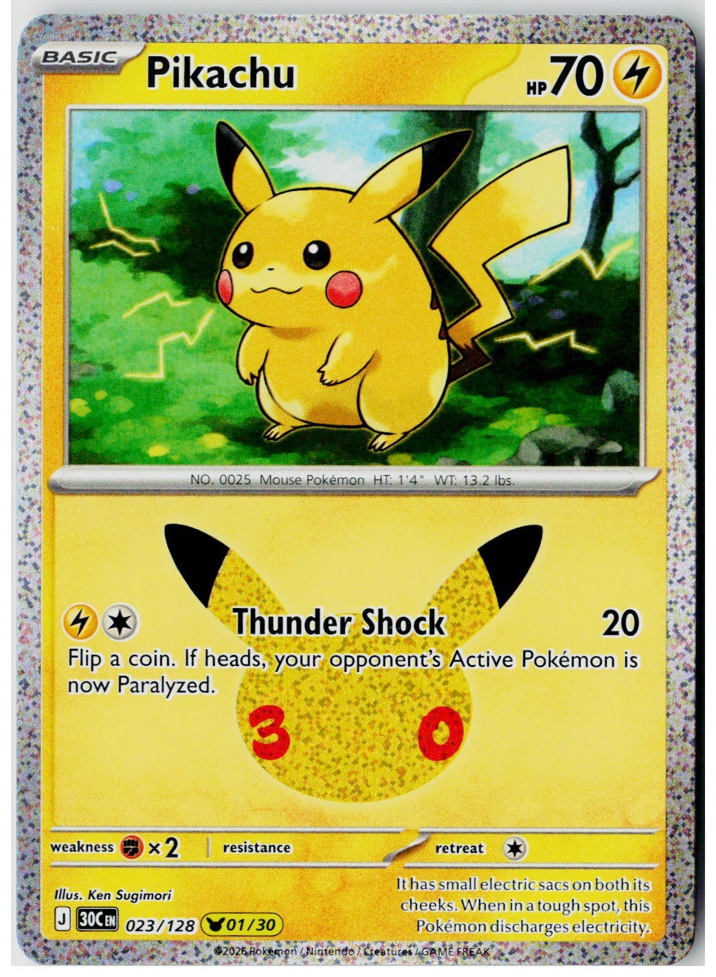 2026 Pokemon ME: 30th Celebration #023 Pikachu