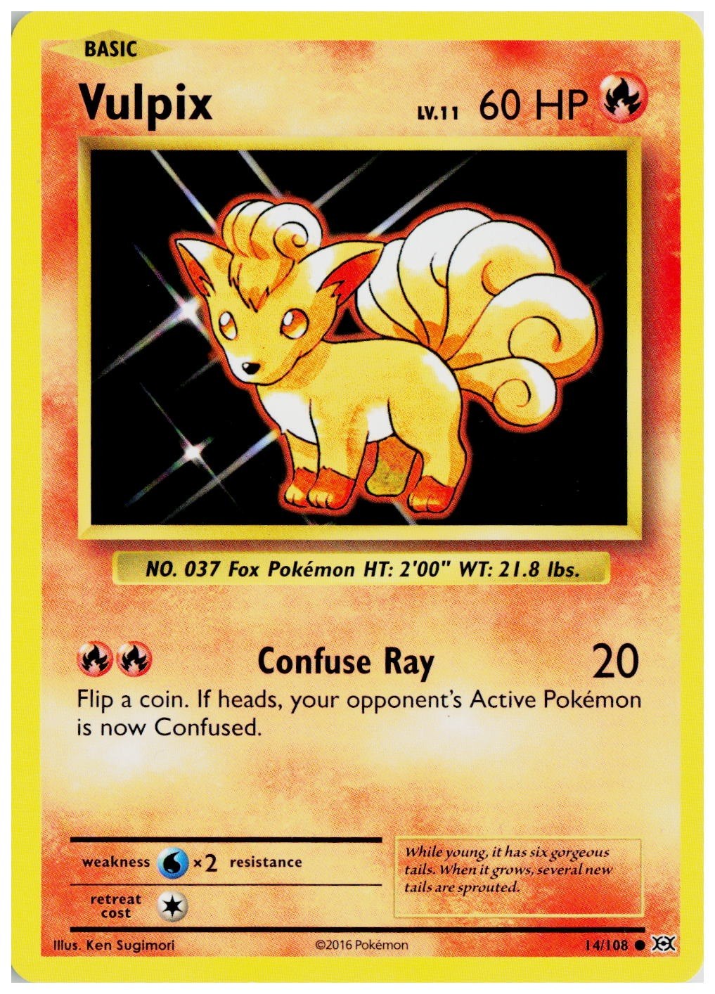 2016 Pokemon XY - Evolutions #14 Vulpix