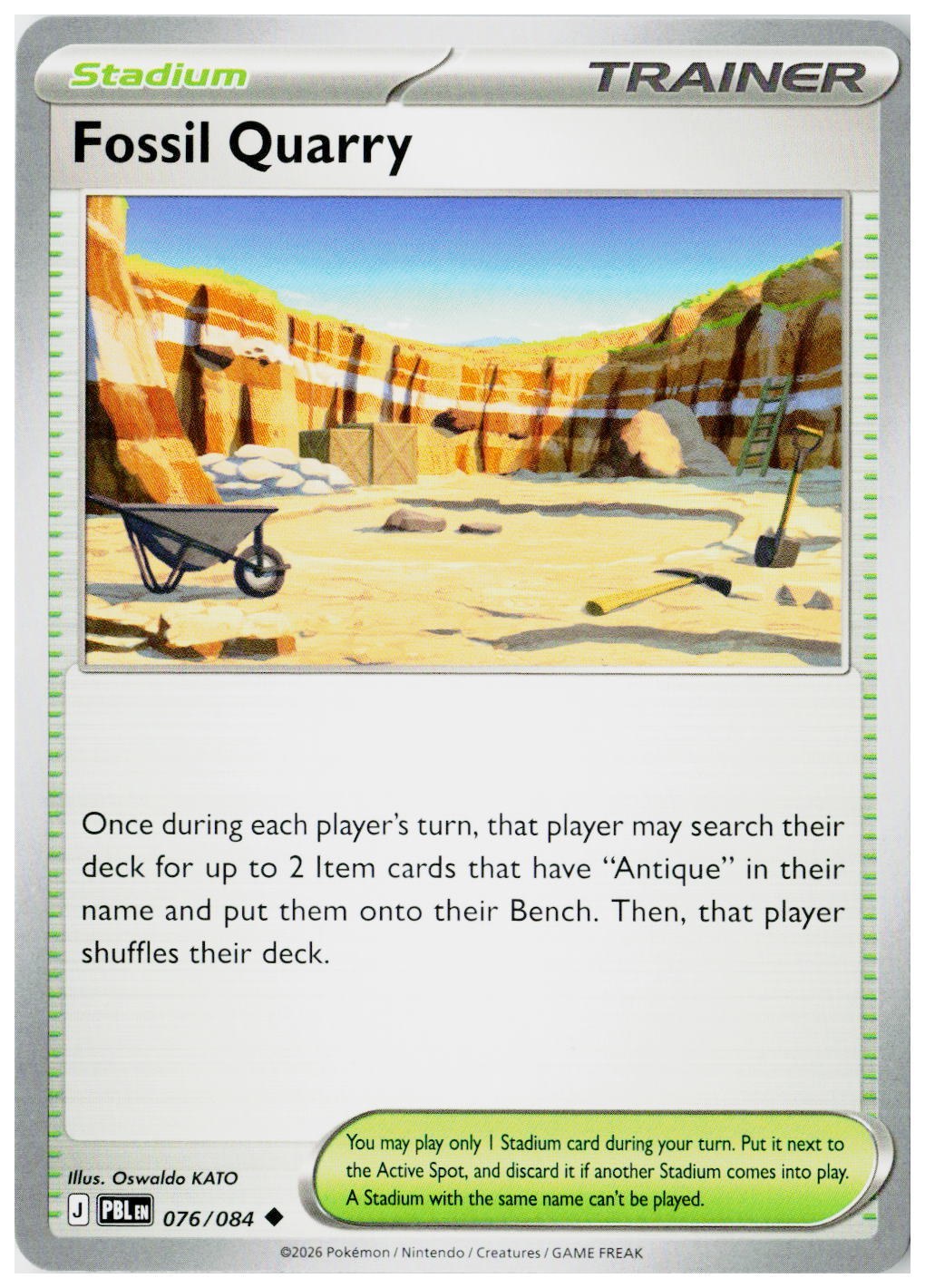 2026 Pokemon ME05: Pitch Black #076 Fossil Quarry