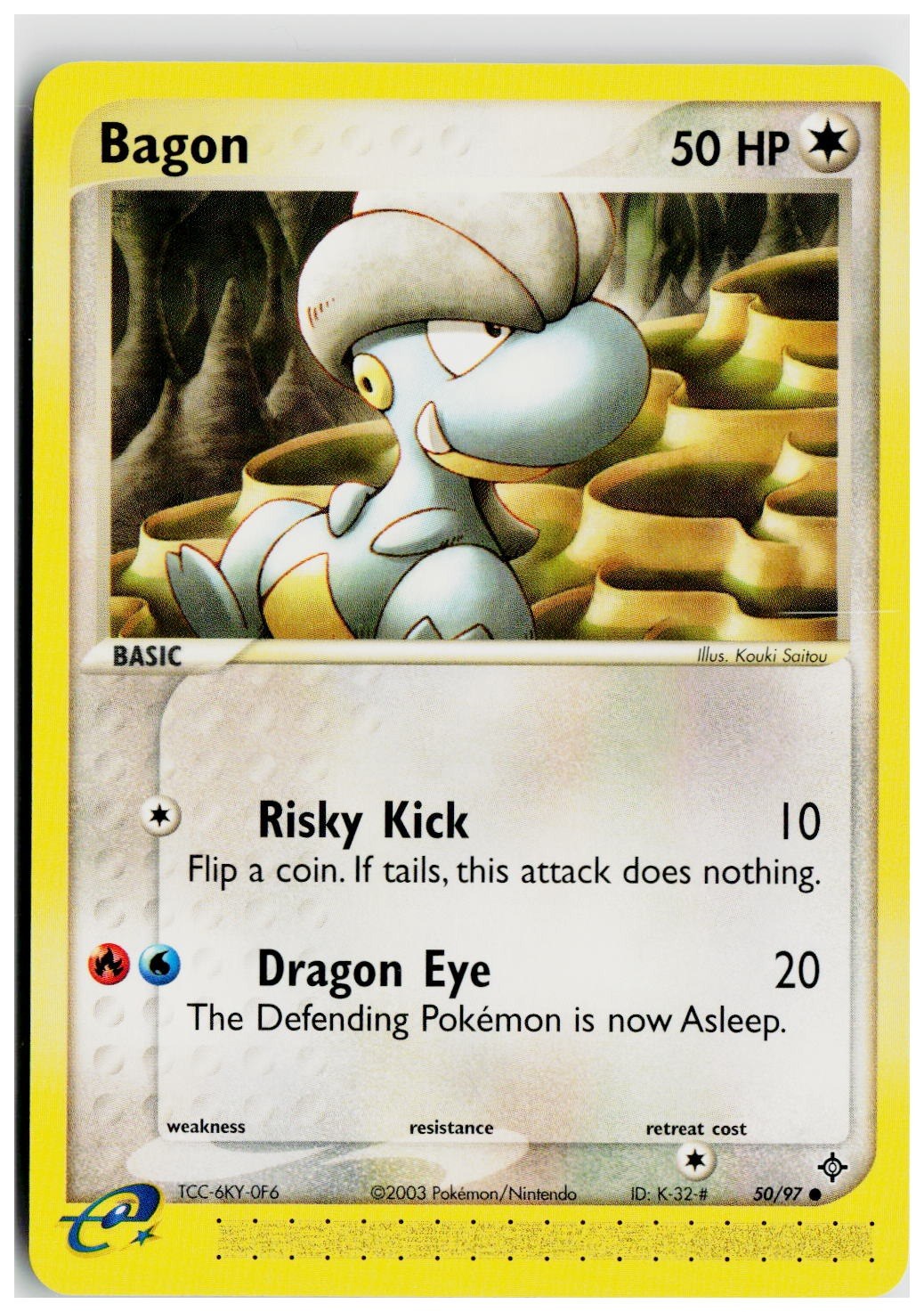 2003 Pokemon EX Dragon #50 Bagon