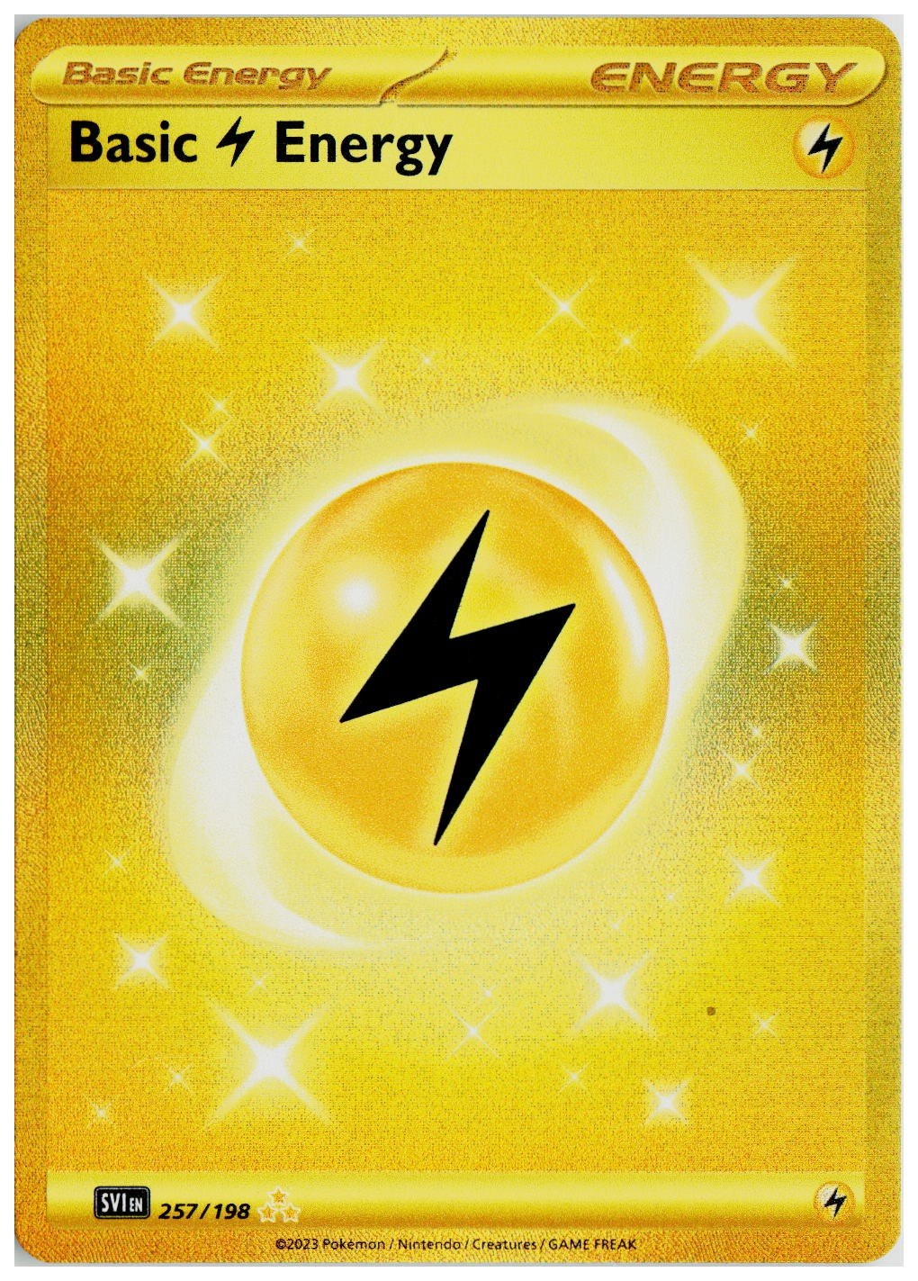 Pokemon 2023 SV01: Scarlet & Violet Base Set #257 Basic Lightning Energy