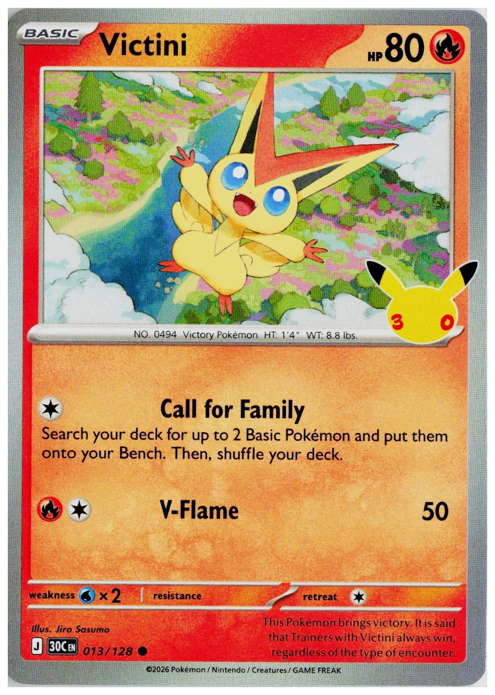 2026 Pokemon ME: 30th Celebration #013 Victini