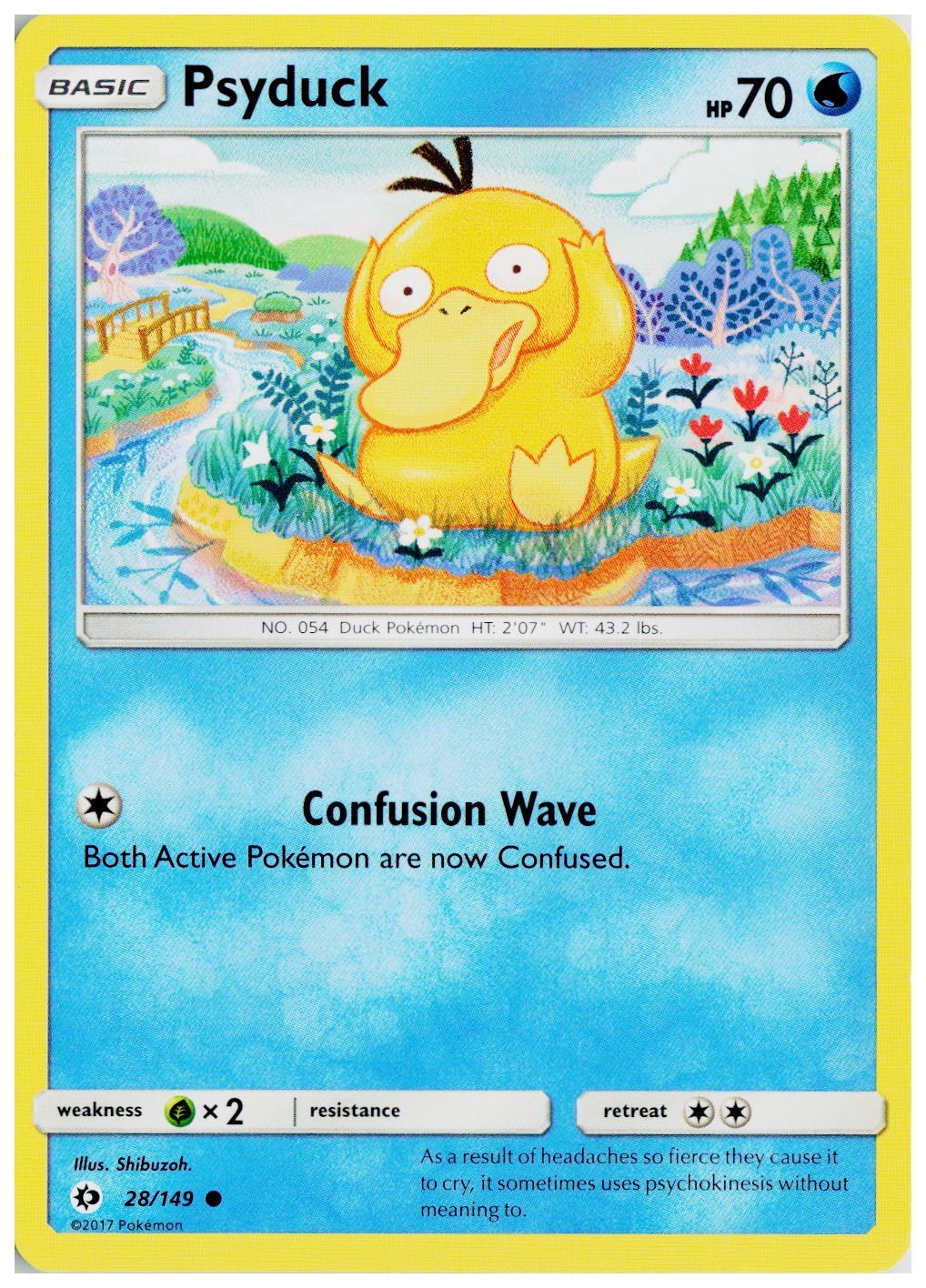 2017 Pokemon SM Base Set #28 Psyduck