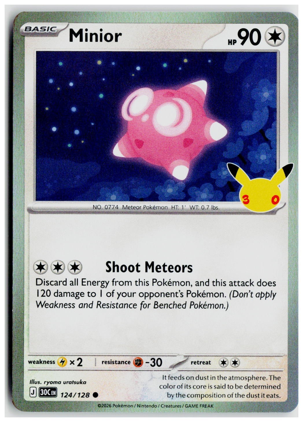 2026 Pokemon ME: 30th Celebration #124 Minior