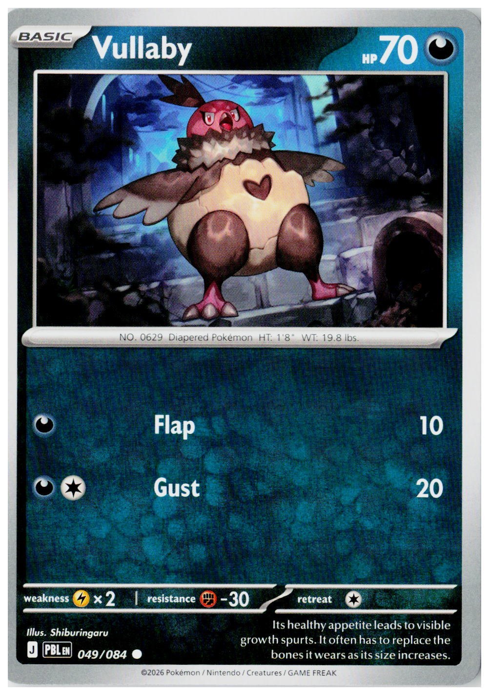 2026 Pokemon ME05: Pitch Black #049 Vullaby