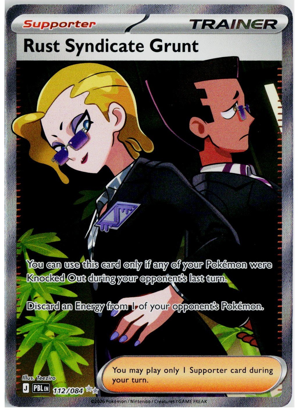 2026 Pokemon ME05: Pitch Black #112 Rust Syndicate Grunt