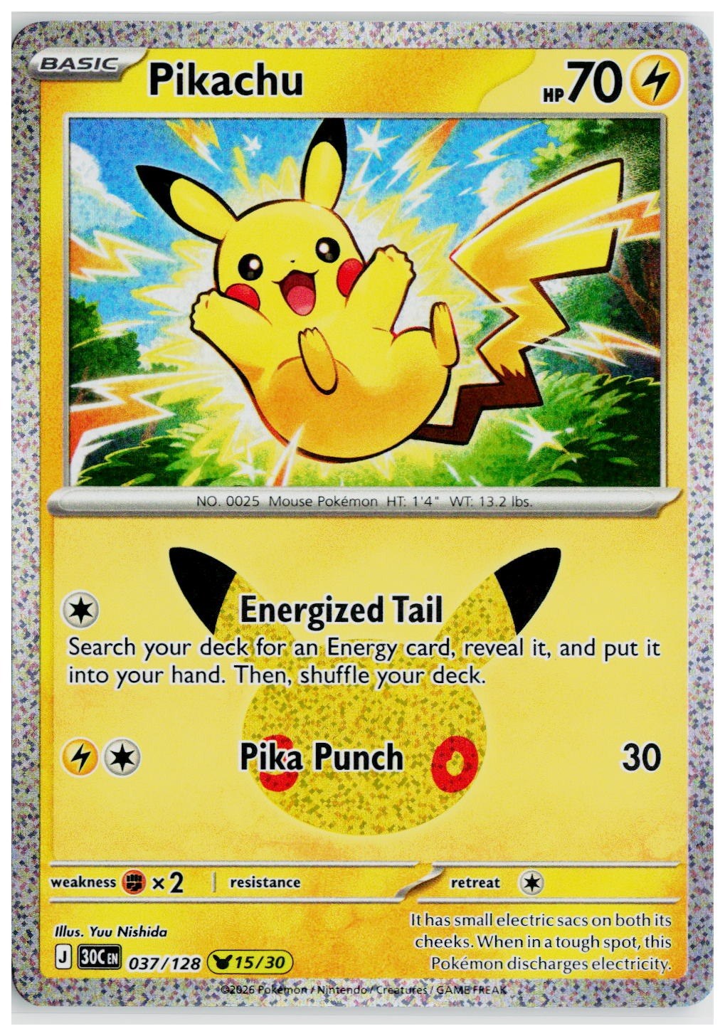 2026 Pokemon ME: 30th Celebration #037 Pikachu