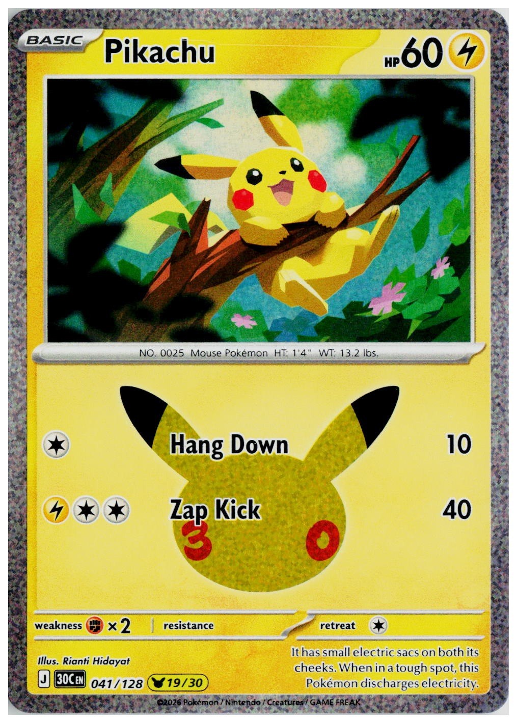 2026 Pokemon ME: 30th Celebration #041 Pikachu