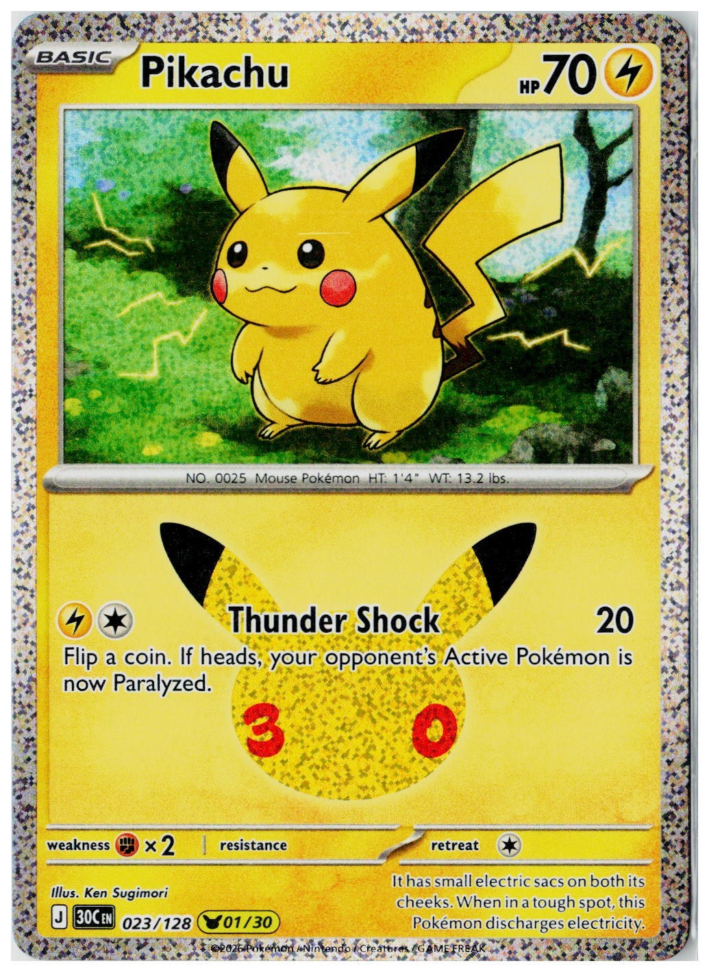 2026 Pokemon ME: 30th Celebration #023 Pikachu