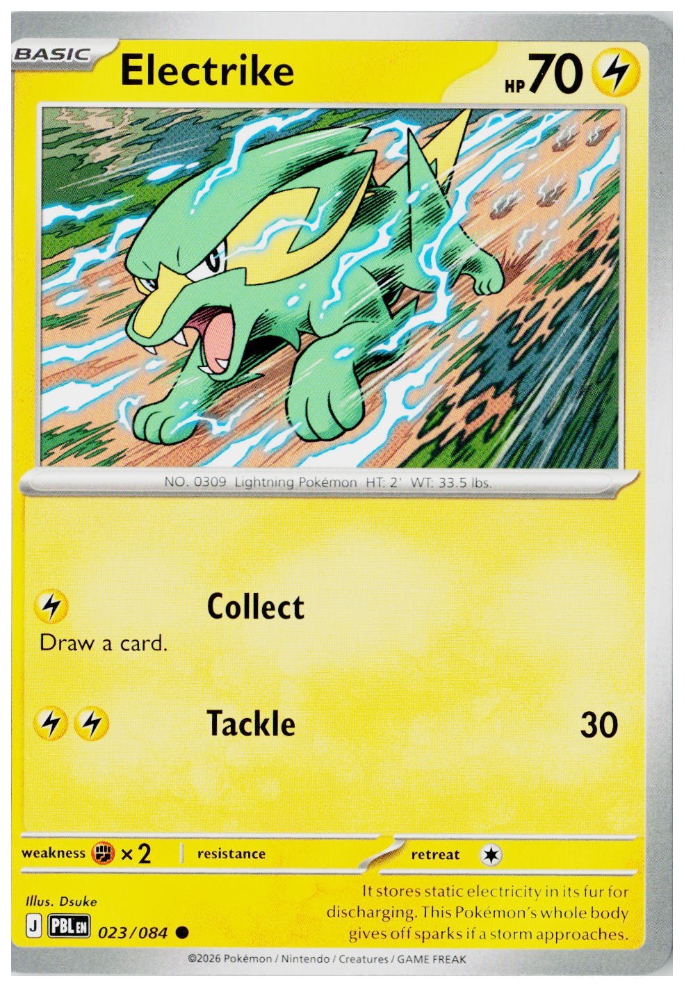 2026 Pokemon ME05: Pitch Black #023 Electrike
