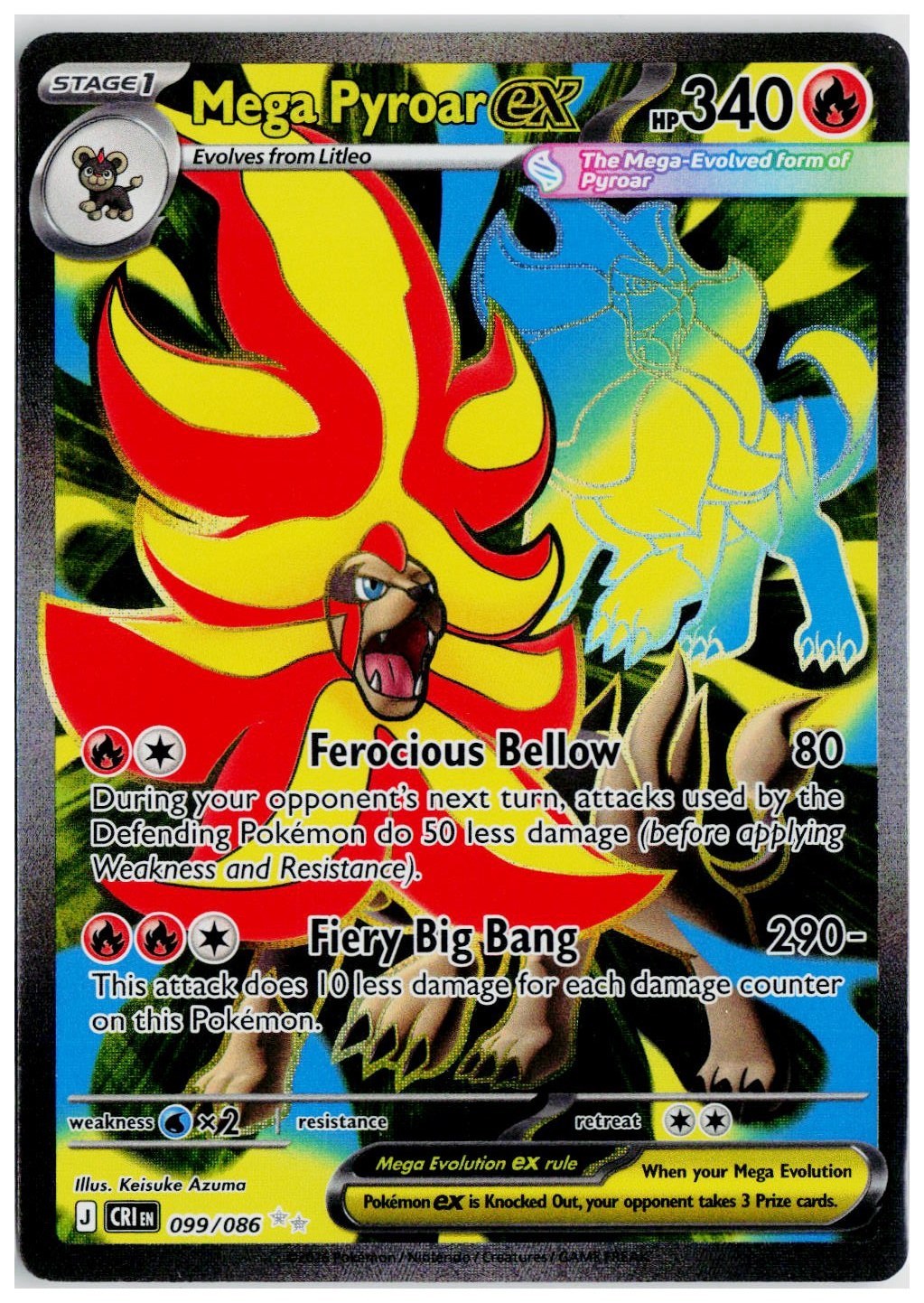 2026 Pokemon ME04: Chaos Rising #099 Mega Pyroar ex