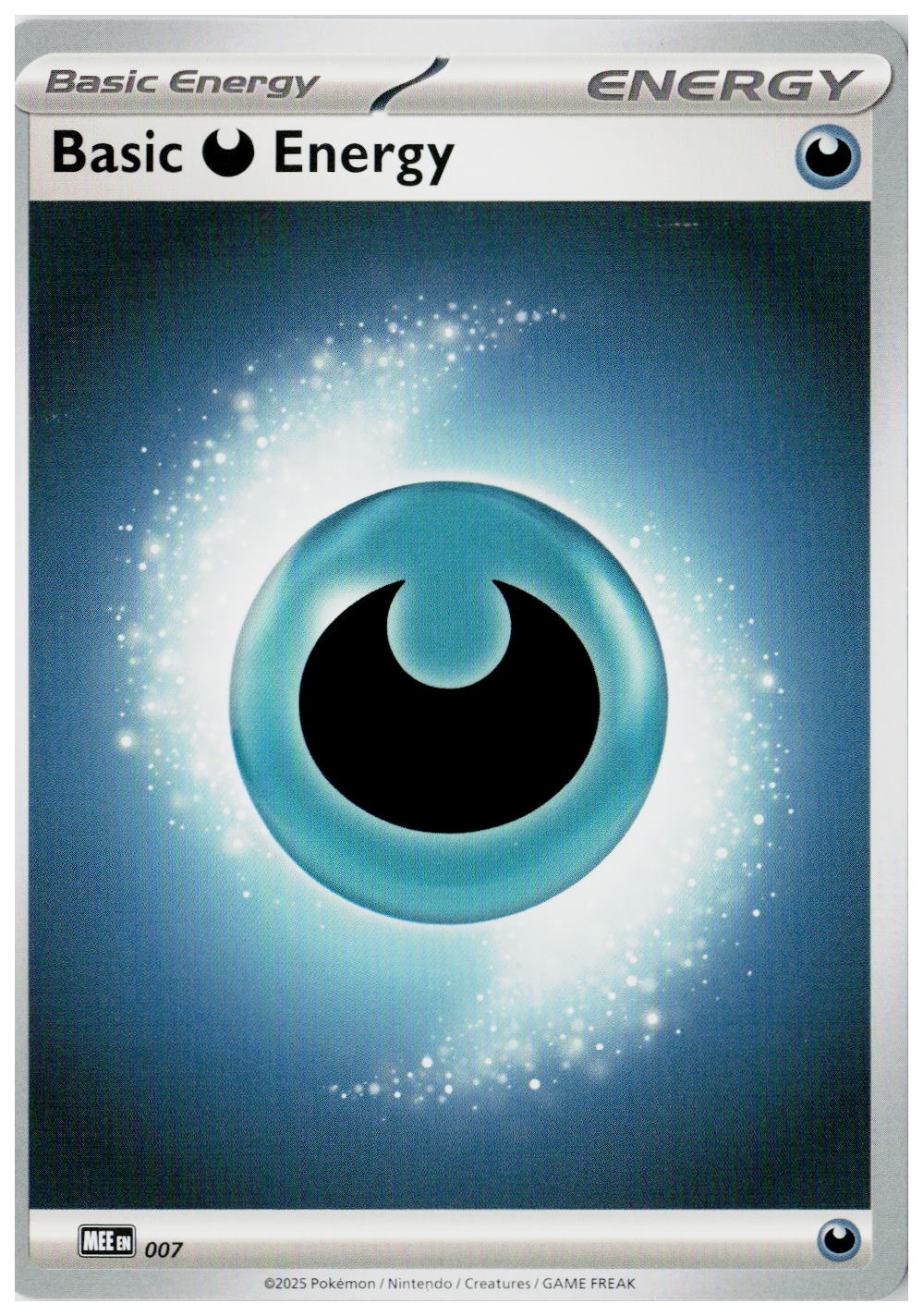 2025 Pokemon MEE: Mega Evolution Energies Basic Dark Energy Holo #007