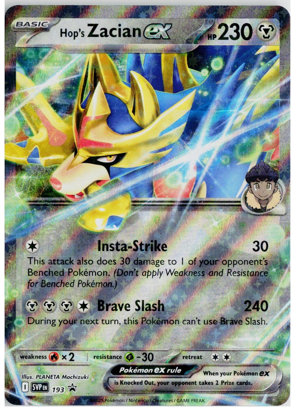 2023 Pokemon SV: Scarlet & Violet Promo Cards #193 Hop's Zacian ex