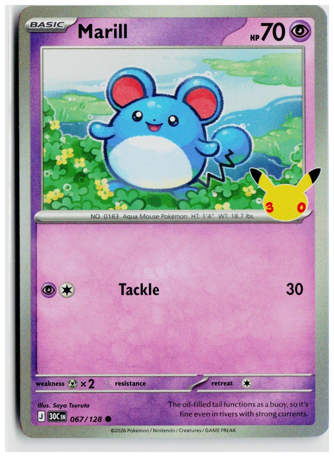 2026 Pokemon ME: 30th Celebration #067 Marill