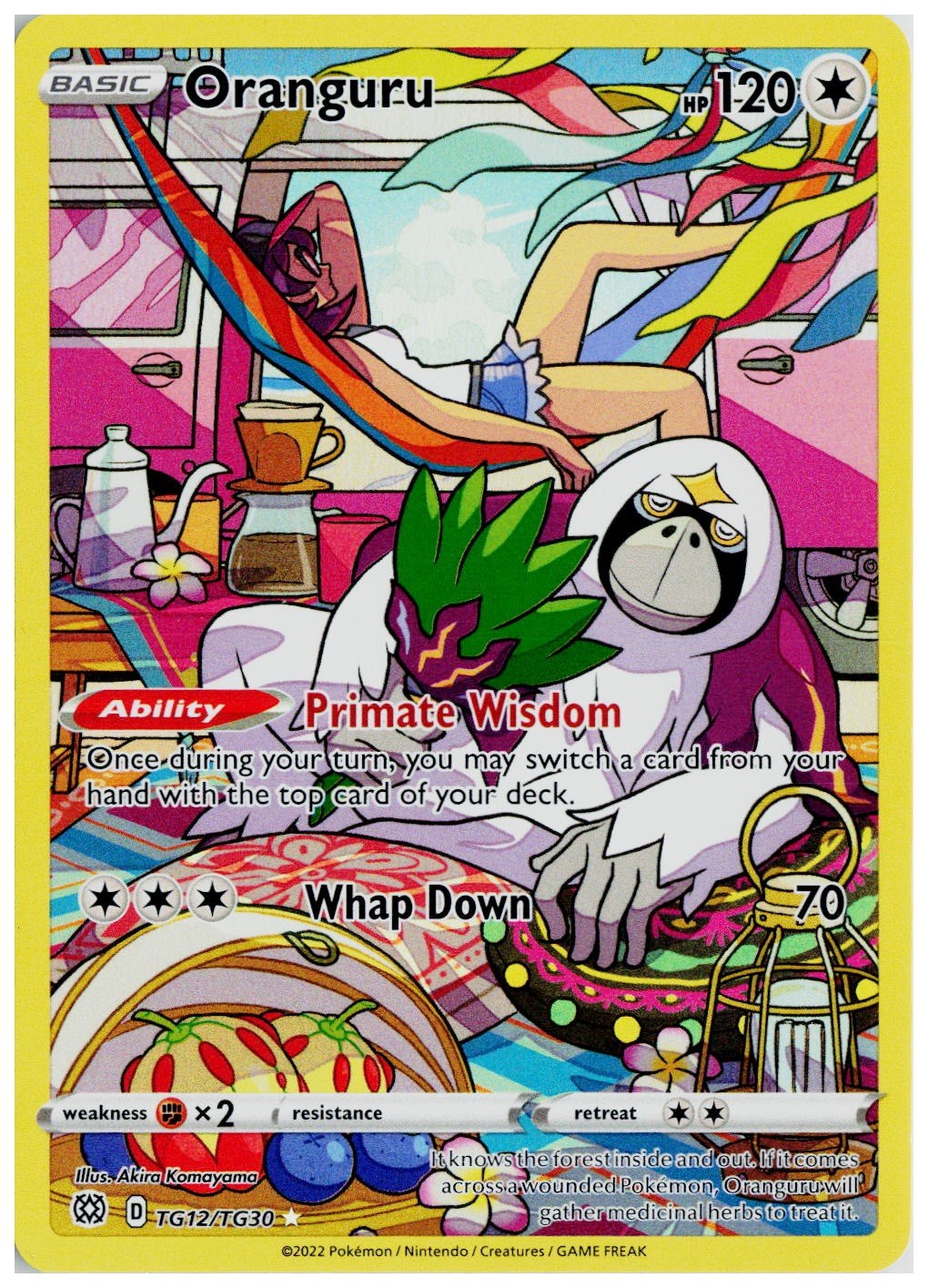 Pokemon 2022 SWSH09: Brilliant Stars Trainer Gallery #TG12 Oranguru