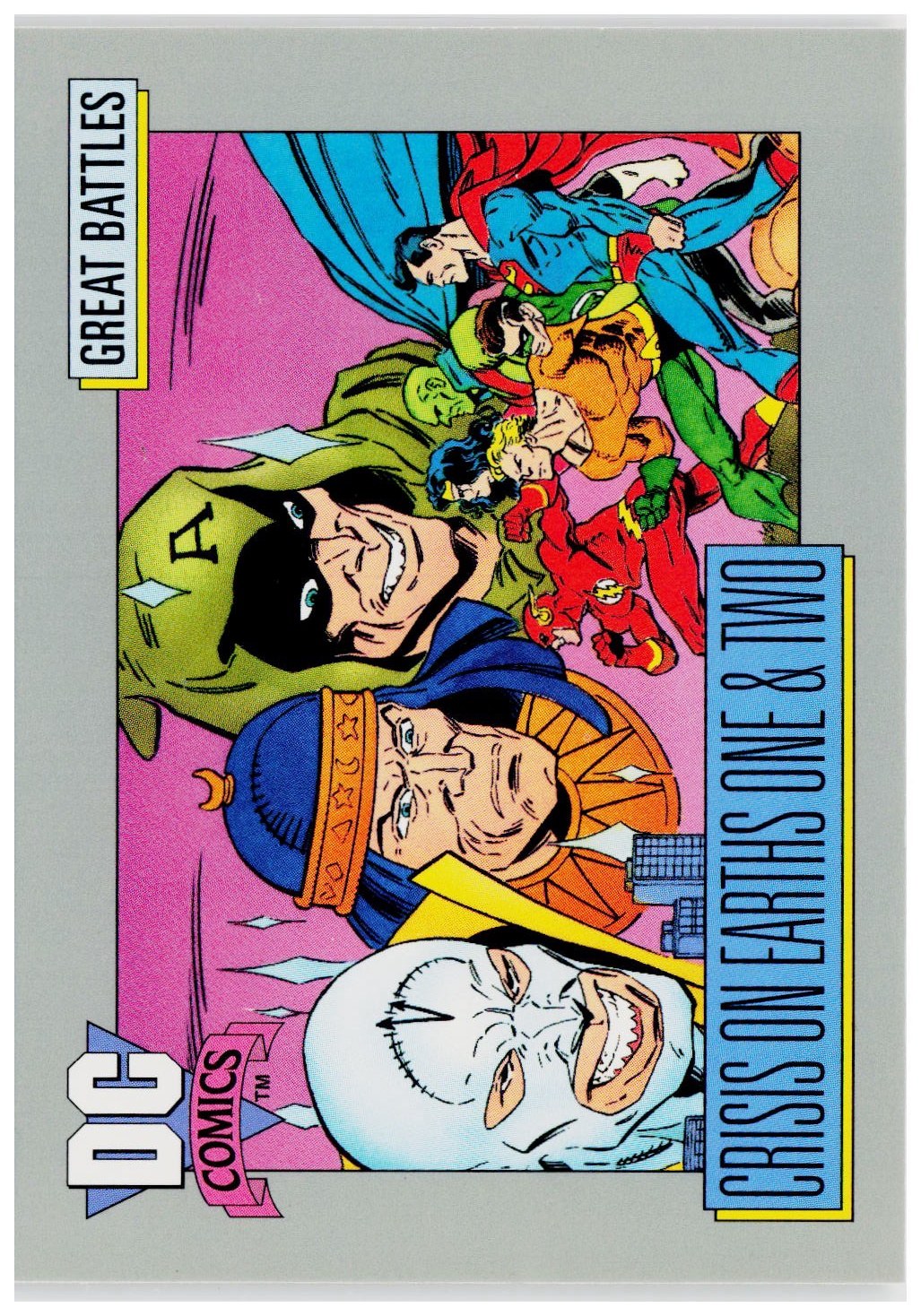 1992 Impel DC Cosmic #142 Crisis on Earths One & Two