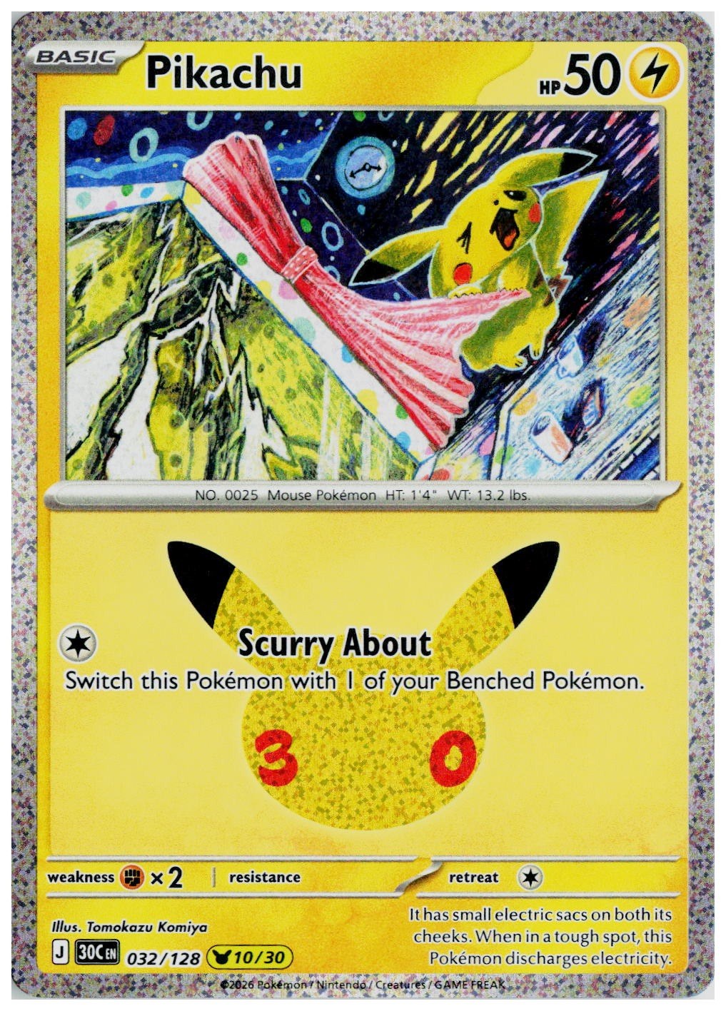 2026 Pokemon ME: 30th Celebration #032 Pikachu