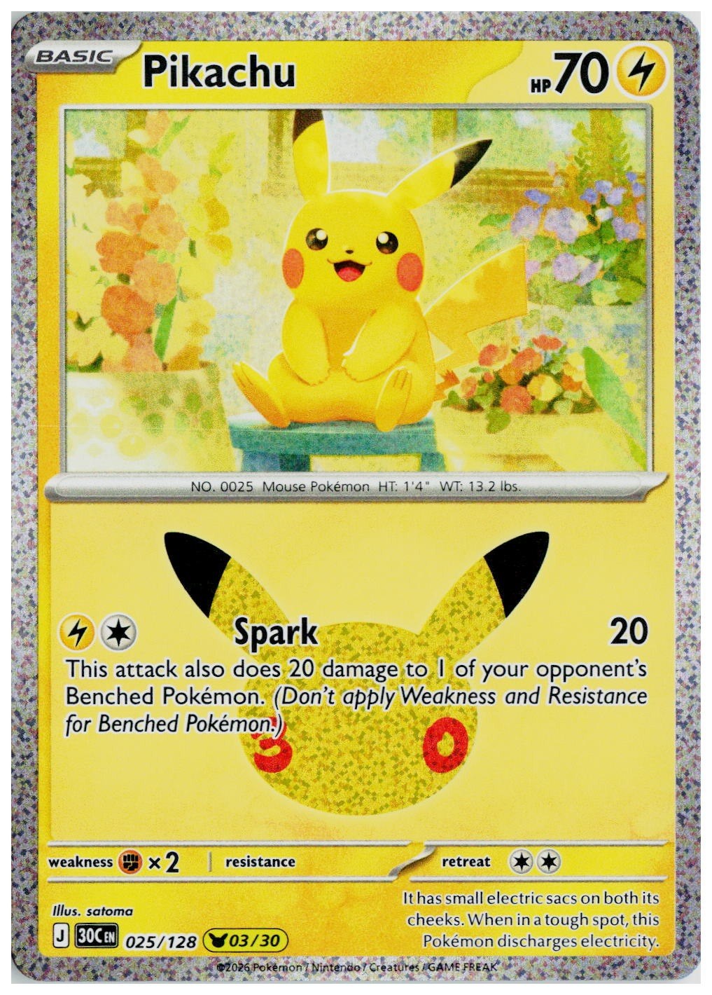 2026 Pokemon ME: 30th Celebration #025 Pikachu