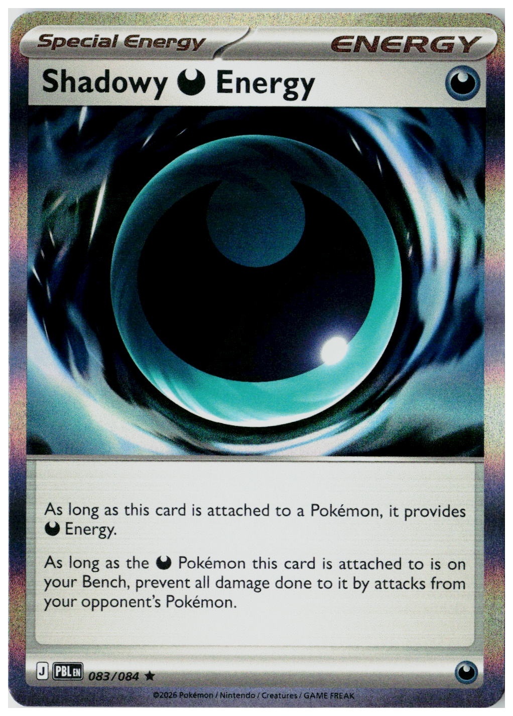 2026 Pokemon ME05: Pitch Black Special Shadowy Energy Holo #083 /84