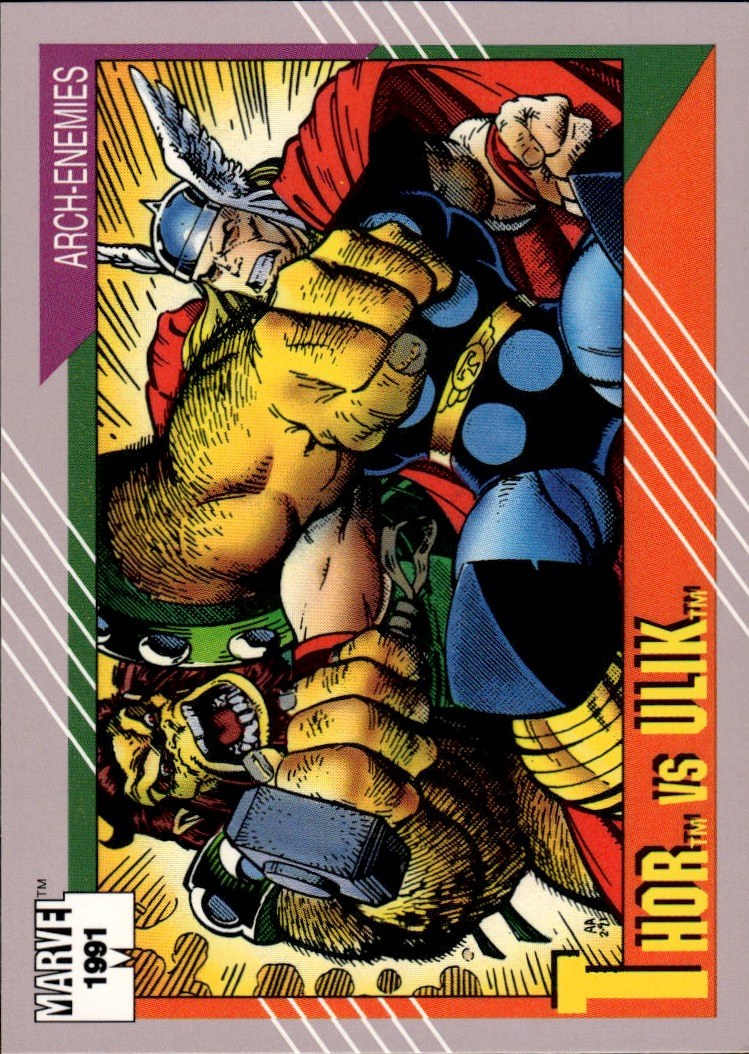 1991 Impel Marvel Universe II #122 Thor vs. Ulik