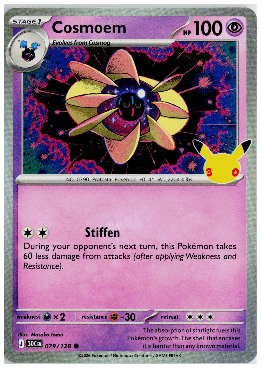 2026 Pokemon ME: 30th Celebration #079 Cosmoem